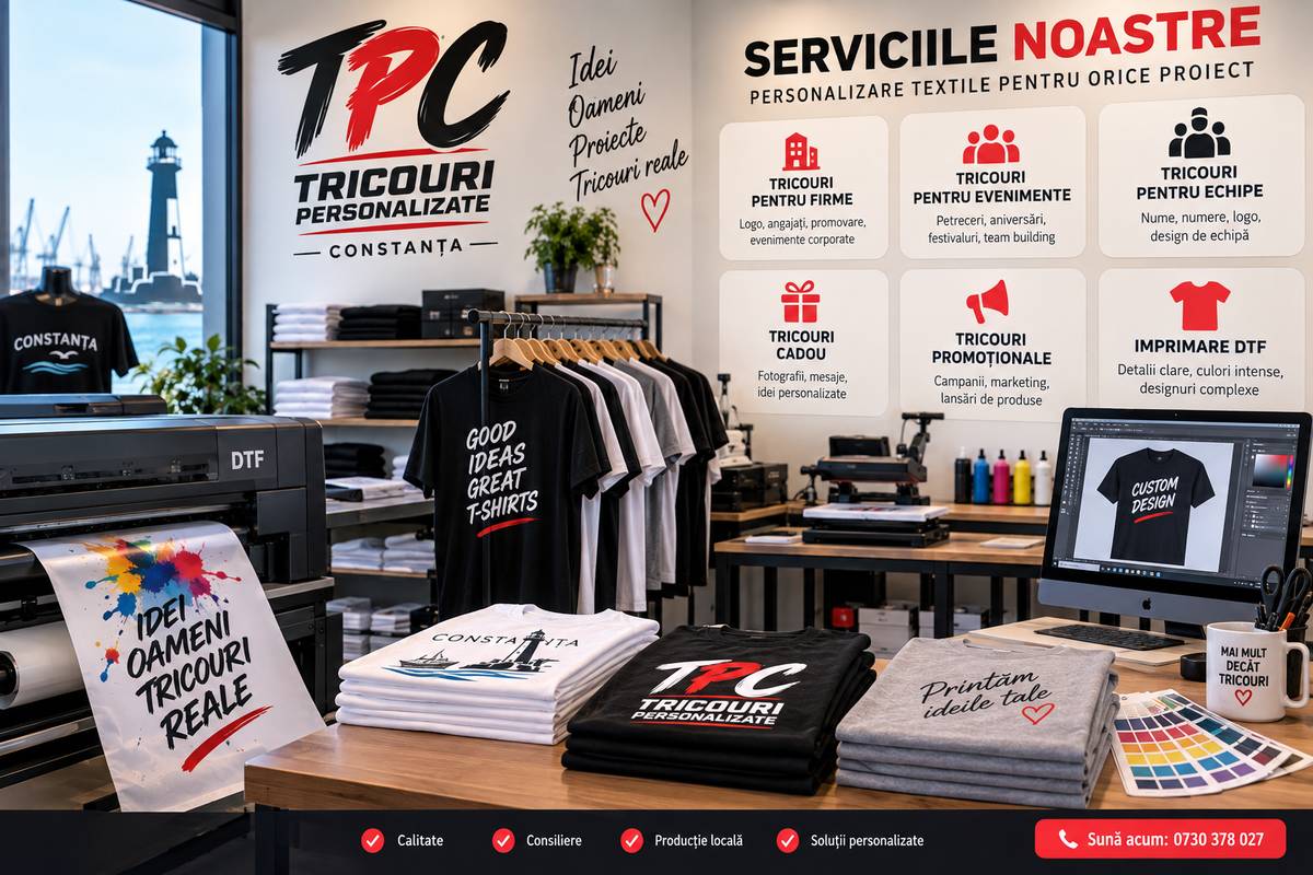 Servicii de personalizare tricouri în Constanța
